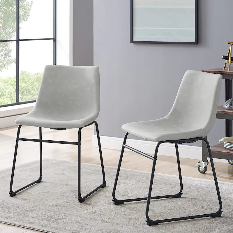Chaise de salle à manger en similicuir