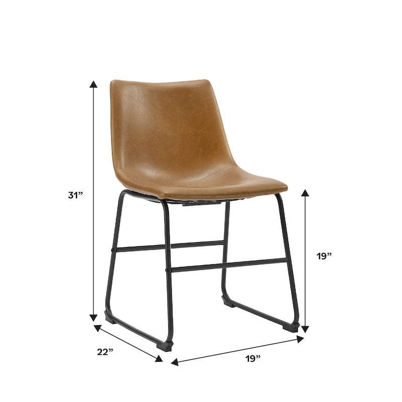 Chaise de salle à manger en similicuir