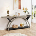 Console étroite et longue avec structure en demi-lune