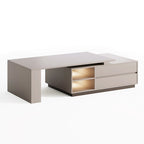 Table basse rectangulaire extensible moderne avec tiroirs de rangement
