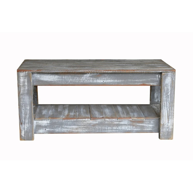 Table basse de ferme originale faite à la main en bois de récupération