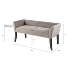 Banc rembourré de 49,5 po