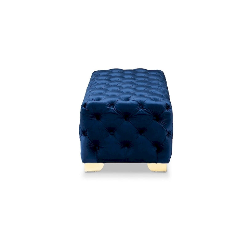 Banc ottoman en velours