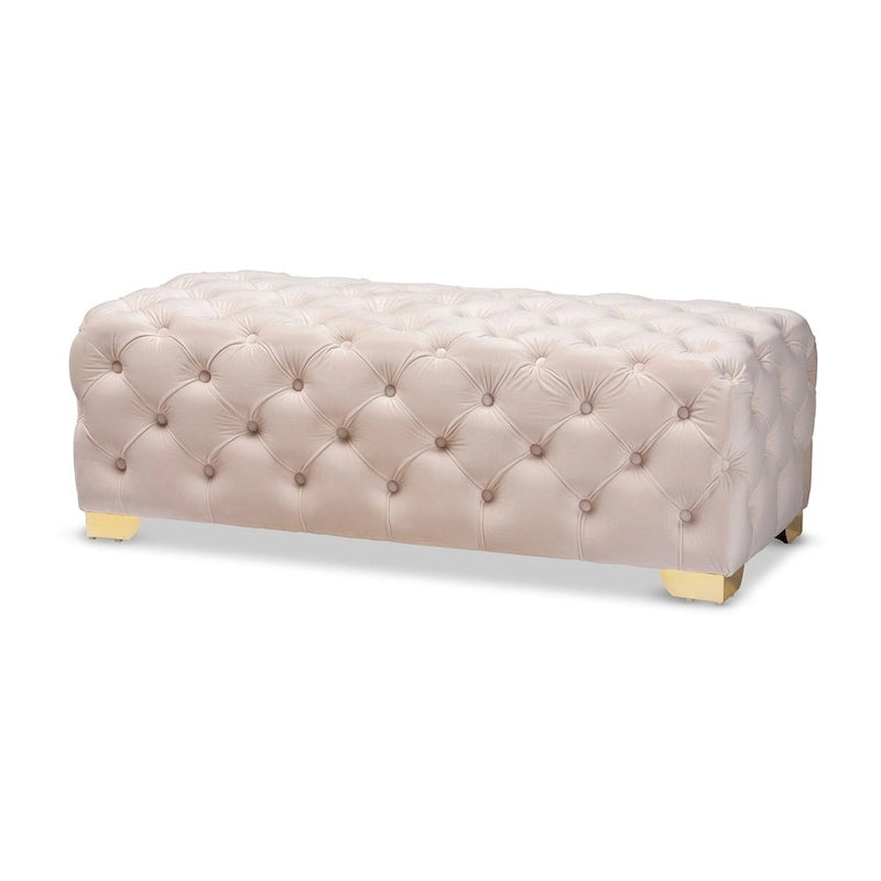 Banc ottoman en velours