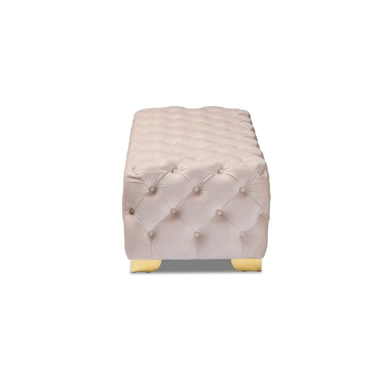 Banc ottoman en velours