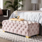 Banc ottoman en velours