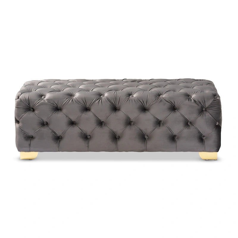 Banc ottoman en velours