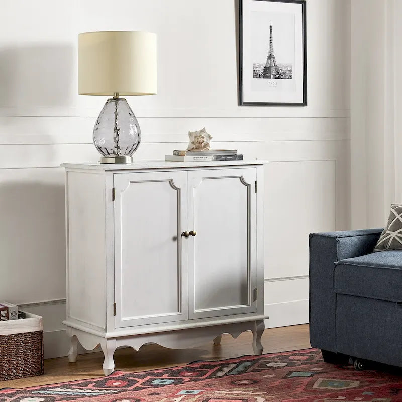 Meuble d'appoint de style rustique à 2 portes de 86 cm de haut