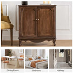 Meuble d'appoint de style rustique à 2 portes de 86 cm de haut