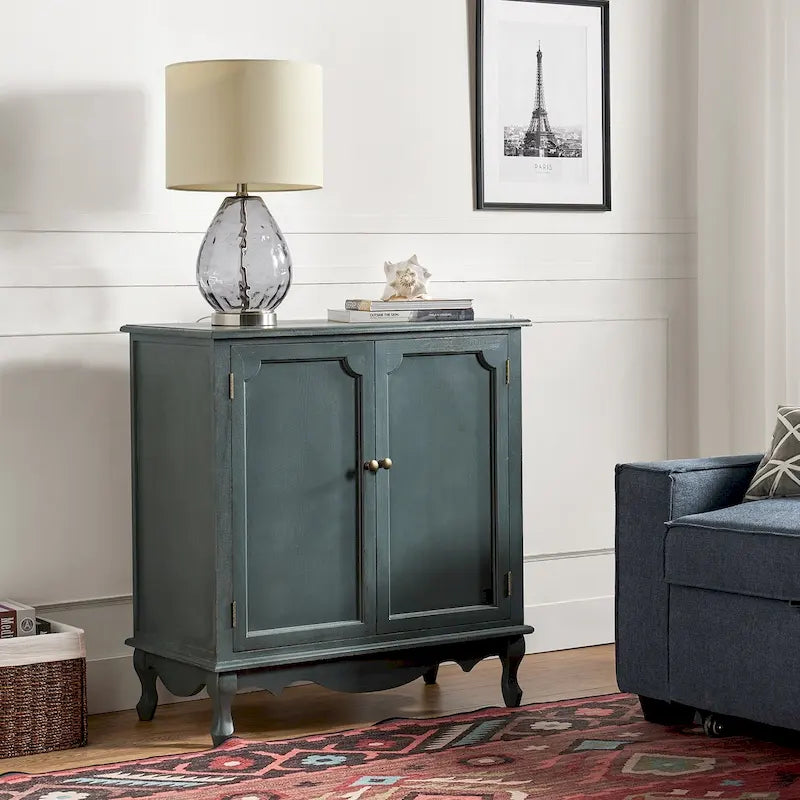 Meuble d'appoint de style rustique à 2 portes de 86 cm de haut