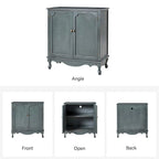Meuble d'appoint de style rustique à 2 portes de 86 cm de haut