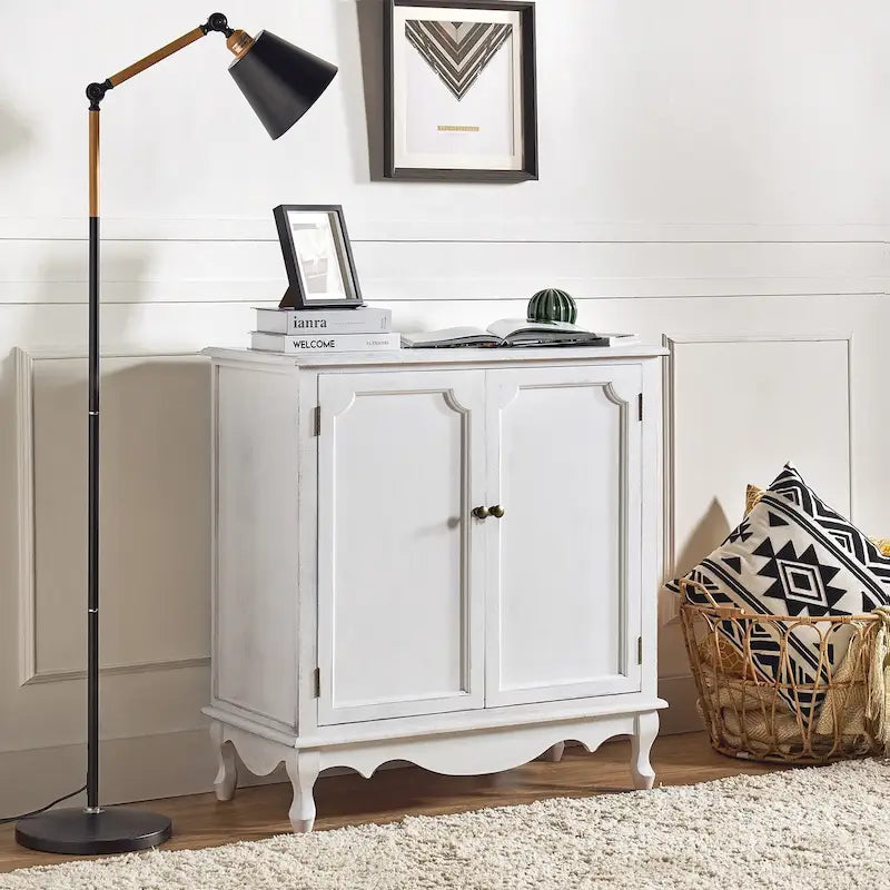 Meuble d'appoint de style rustique à 2 portes de 86 cm de haut