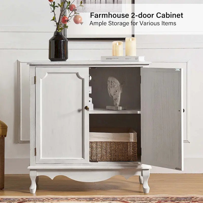Meuble d'appoint de style rustique à 2 portes de 86 cm de haut