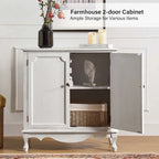 Meuble d'appoint de style rustique à 2 portes de 86 cm de haut