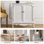 Meuble d'appoint de style rustique à 2 portes de 86 cm de haut