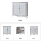 Meuble d'appoint de style rustique à 2 portes de 86 cm de haut