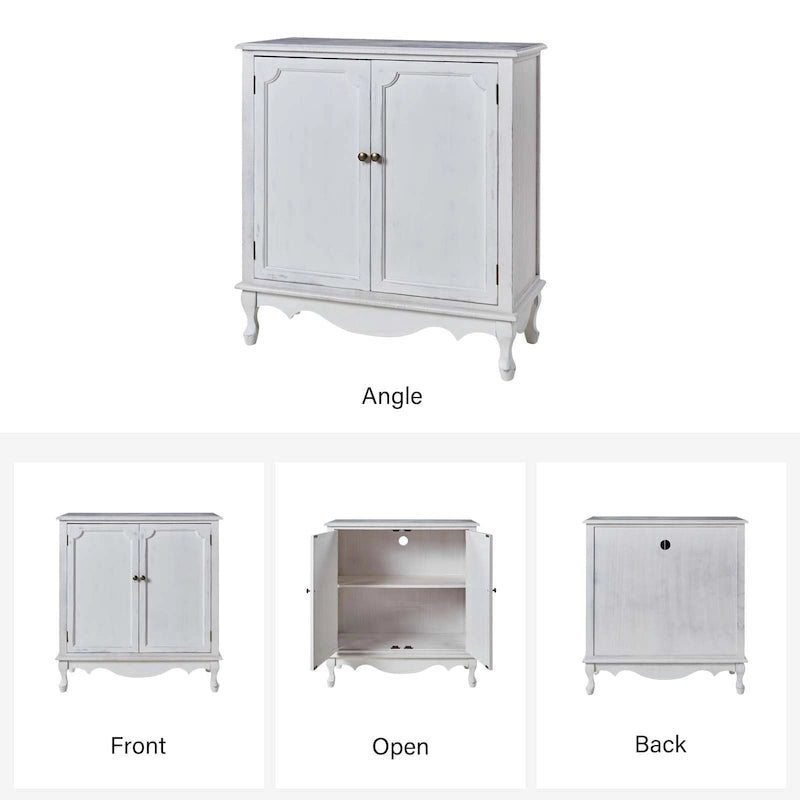 Meuble d'appoint de style rustique à 2 portes de 86 cm de haut