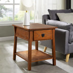 Table d'appoint Mission en bois massif avec tiroir