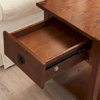 Table d'appoint Mission en bois massif avec tiroir