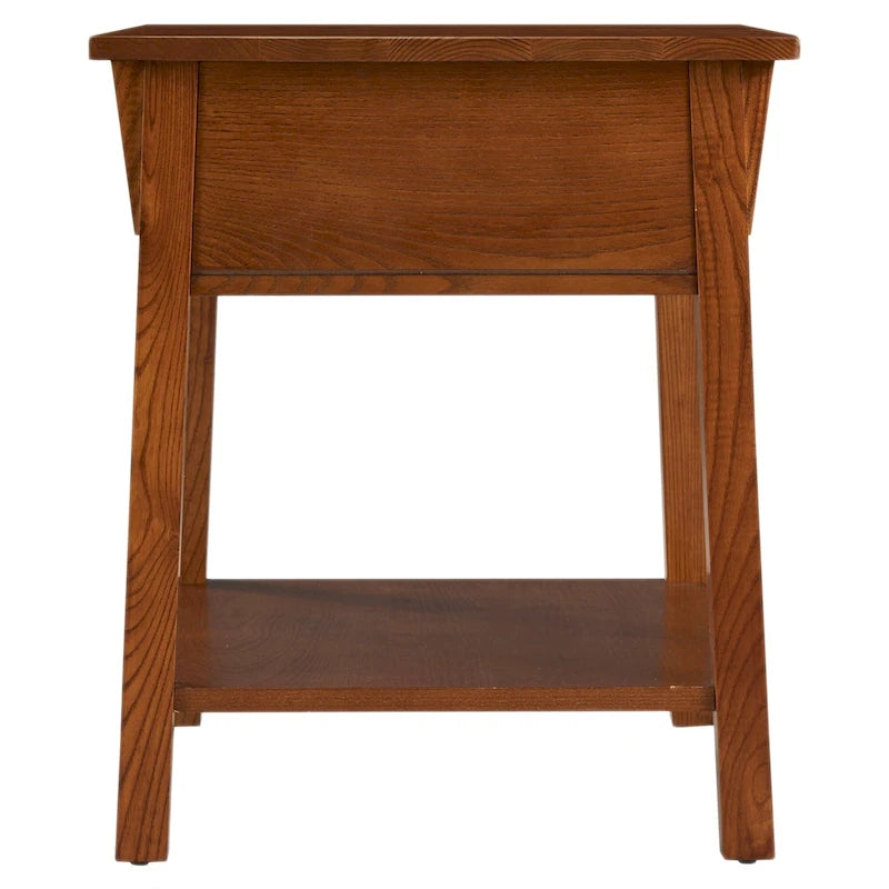 Table d'appoint Mission en bois massif avec tiroir