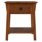Table d'appoint Mission en bois massif avec tiroir
