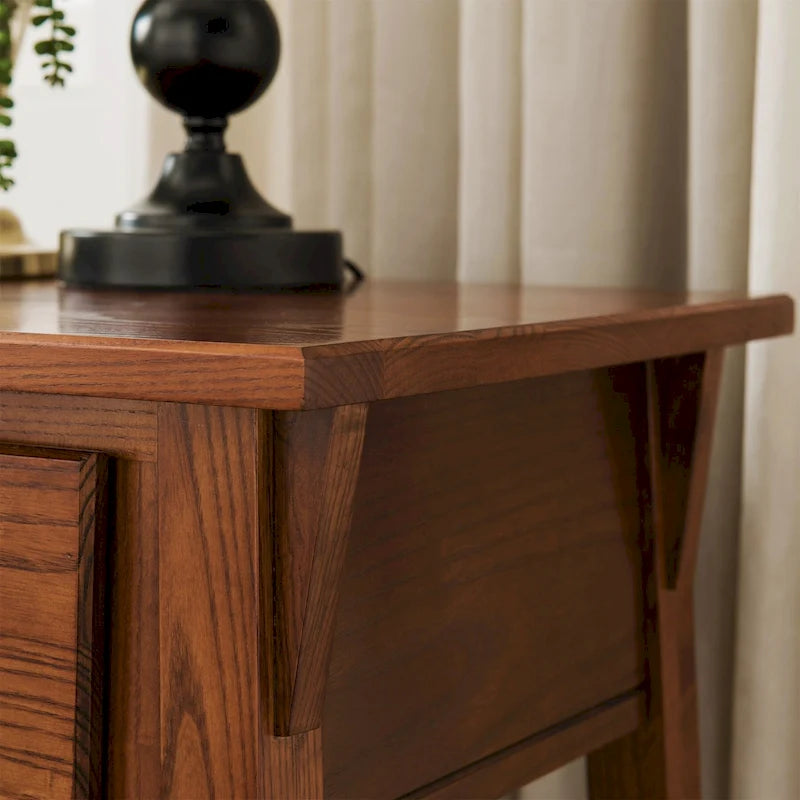 Table d'appoint Mission en bois massif avec tiroir