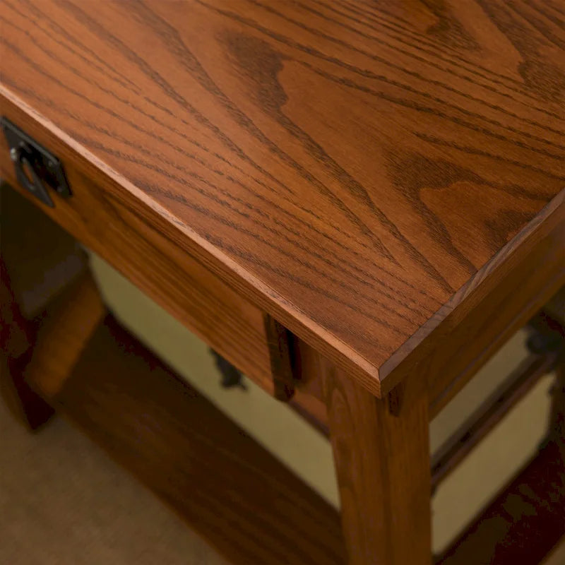 Table d'appoint Mission en bois massif avec tiroir