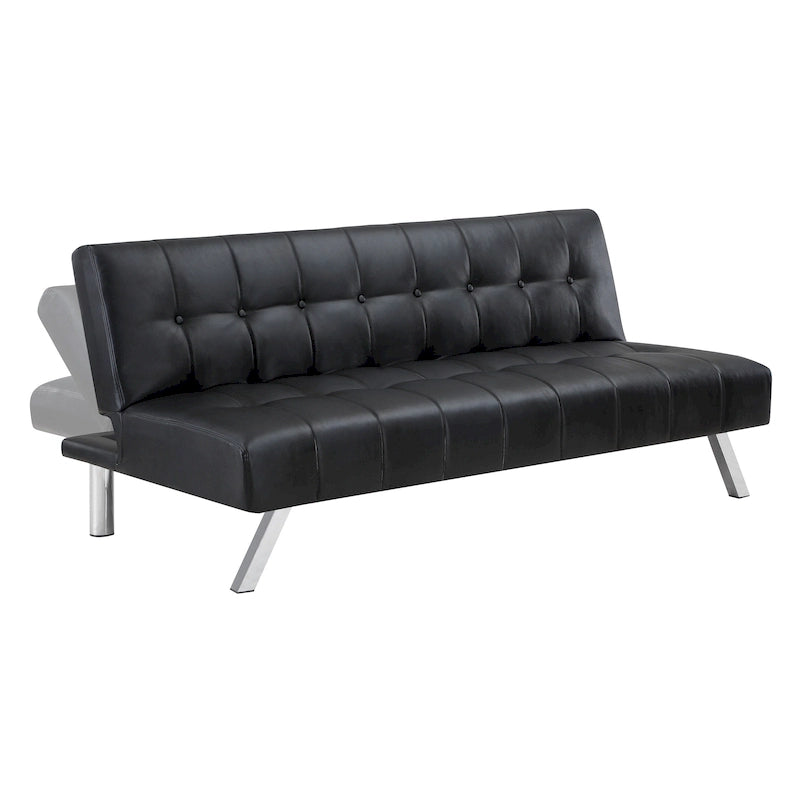 Futon avec pieds en acier inoxydable