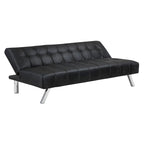 Futon avec pieds en acier inoxydable