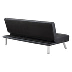Futon avec pieds en acier inoxydable