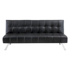 Futon avec pieds en acier inoxydable