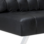 Futon avec pieds en acier inoxydable