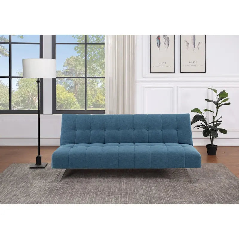 Futon avec pieds en acier inoxydable