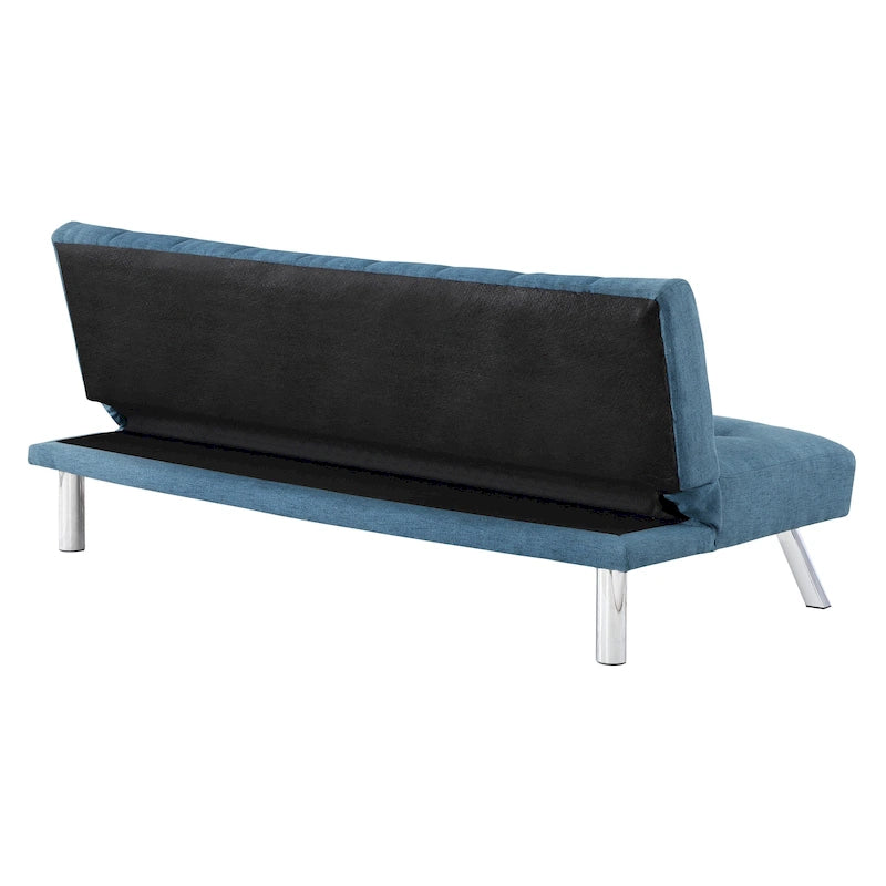 Futon avec pieds en acier inoxydable