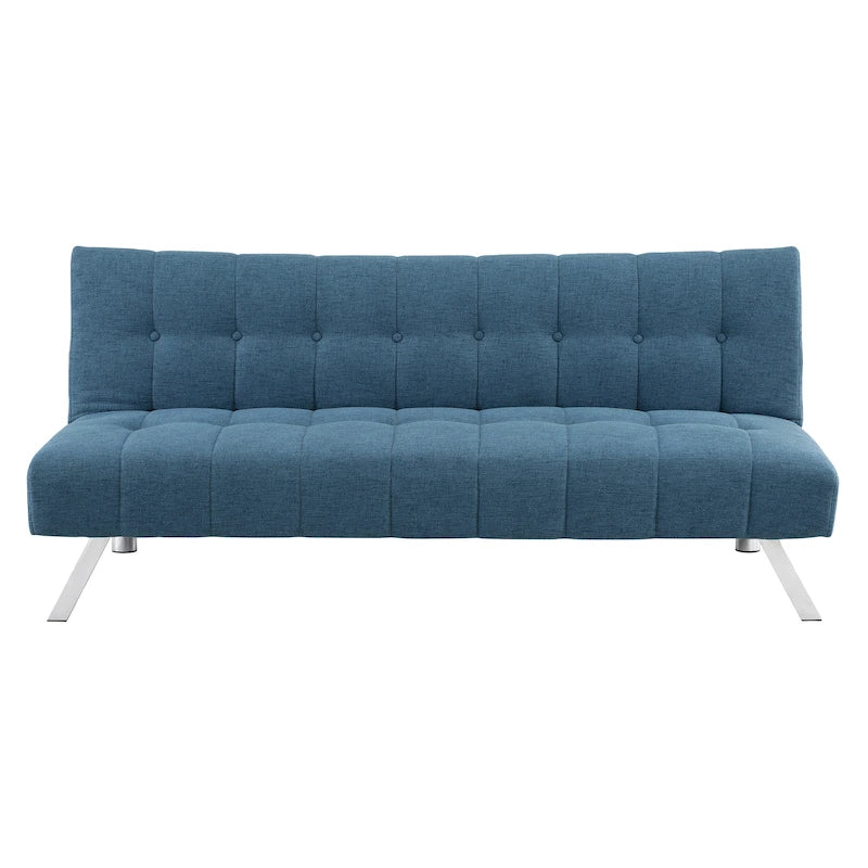 Futon avec pieds en acier inoxydable
