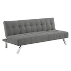 Futon avec pieds en acier inoxydable