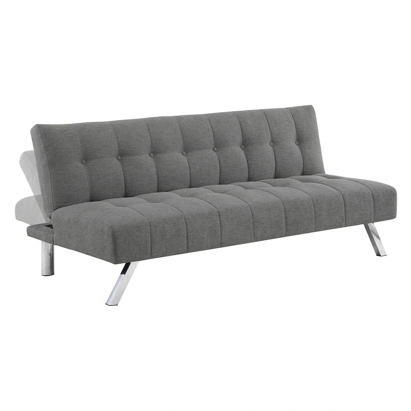 Futon avec pieds en acier inoxydable