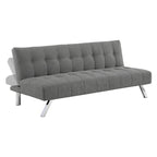 Futon avec pieds en acier inoxydable