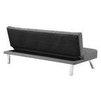 Futon avec pieds en acier inoxydable