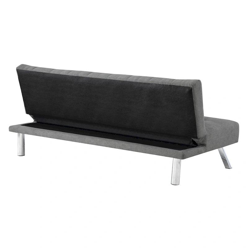 Futon avec pieds en acier inoxydable