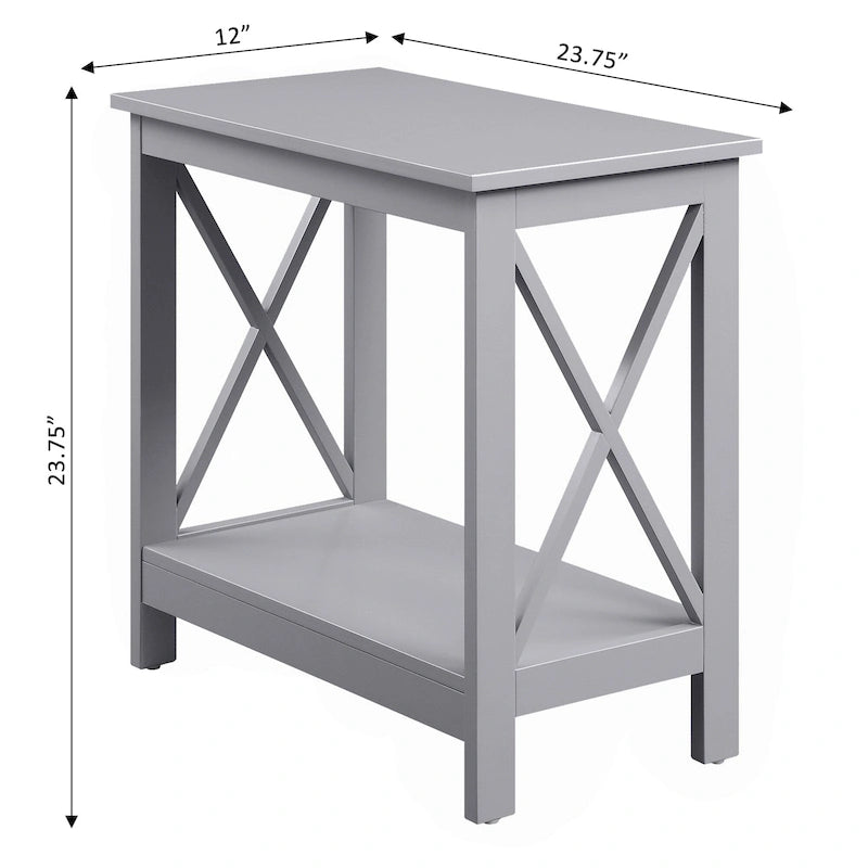 Table d'appoint de chevet Oxford avec étagère