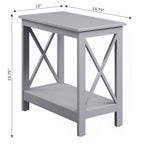Table d'appoint de chevet Oxford avec étagère