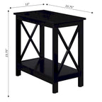 Table d'appoint de chevet Oxford avec étagère