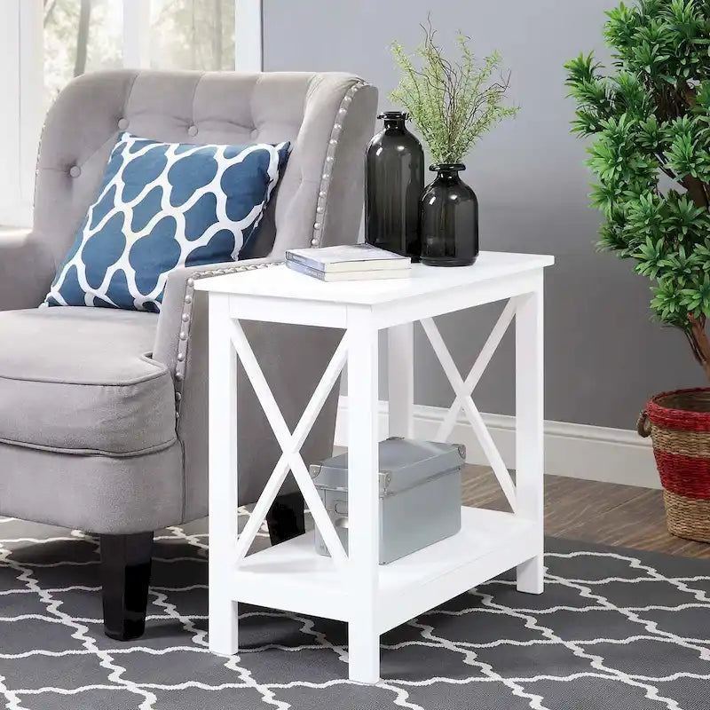 Table d'appoint de chevet Oxford avec étagère