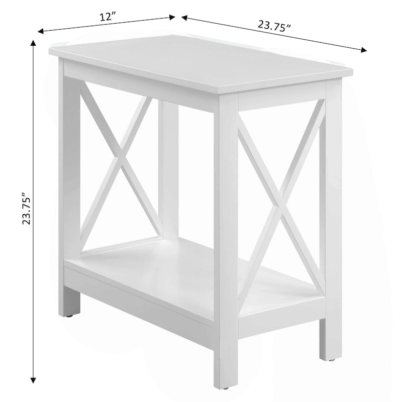 Table d'appoint de chevet Oxford avec étagère