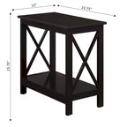 Table d'appoint de chevet Oxford avec étagère