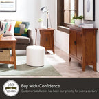 Table d'appoint de style Mission en bois massif traditionnel