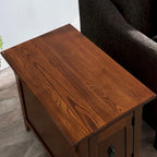 Table d'appoint de style Mission en bois massif traditionnel