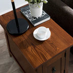 Table d'appoint de style Mission en bois massif traditionnel