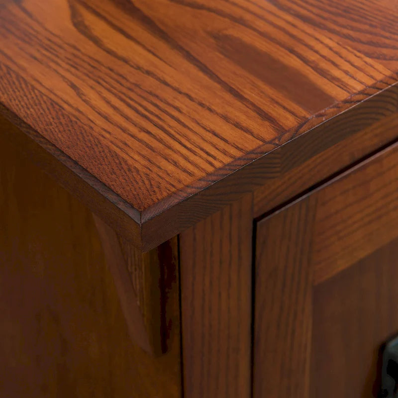Table d'appoint de style Mission en bois massif traditionnel